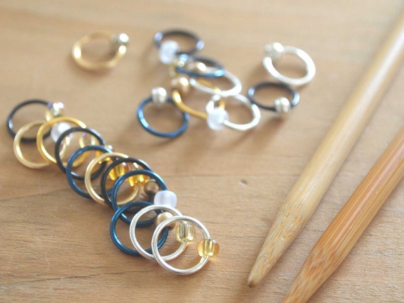 Snag Free Stitch Markers - Royal Wedding - Dangle Free - Snag Free Knitting Stitch Markers - Small Medium Large Sizes Available