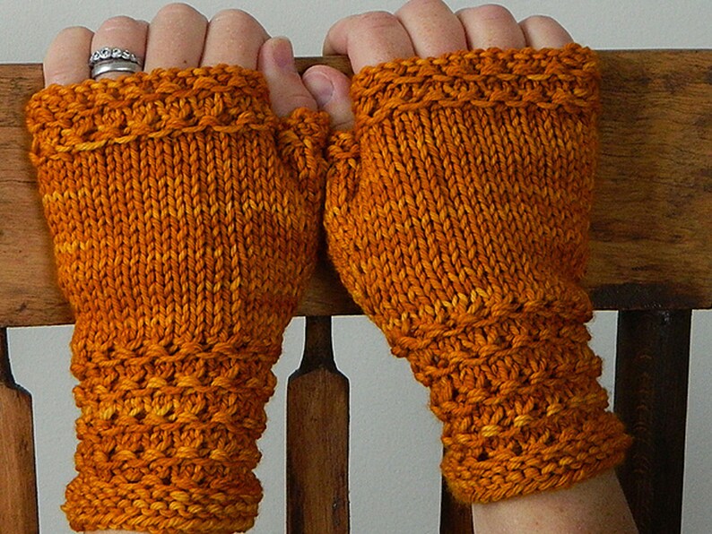 Fingerless Mitten Knitting Pattern PDF Knitting Pattern Instant Download Knitting Pattern Wynsome Fingerless Mitts image 1