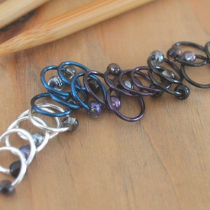 Snag Free Stitch Markers Eternity Dangle Free Snag Free Knitting Stitch Markers Small Medium Large Sizes Available image 5