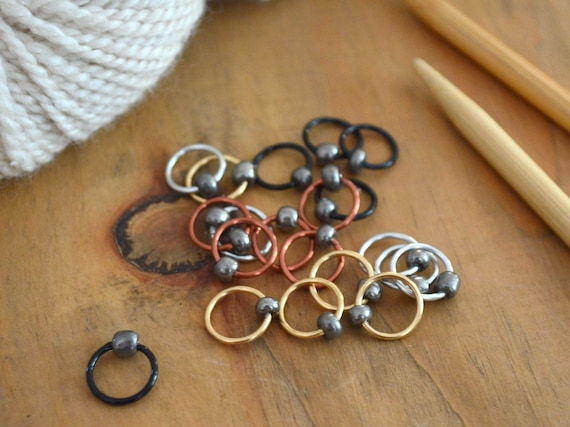Snag Free Stitch Markers "Steampunk" - Snag Free Knitting Stitch Markers - Multiple Sizes Available