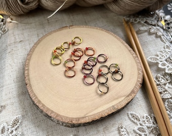 Fall Harvest Knitting Stitch Markers: Snag-Free Beaded Rings