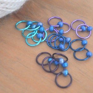 Knitting Stitch Markers Ethereal Snag Free and Dangle Free Snag Free Knitting Stitch Markers Small Medium Large Sizes Available image 7