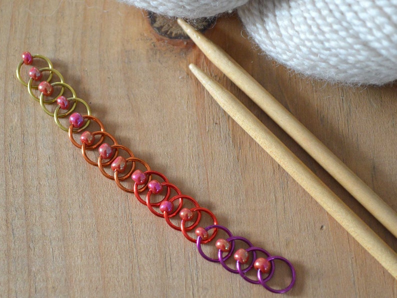 Snag Free Stitch Markers Dawn Dangle Free Snag Free Knitting Stitch Markers Small Medium Large Sizes Available image 7