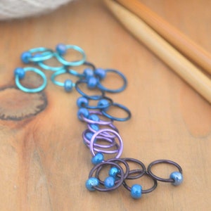 Knitting Stitch Markers Ethereal Snag Free and Dangle Free Snag Free Knitting Stitch Markers Small Medium Large Sizes Available image 3