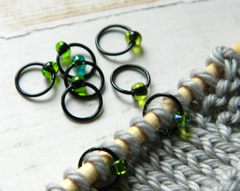 Stitch Markers - The Secret Garden - Snag Free Knitting Stitch Markers - Small Medium Large Sizes Available