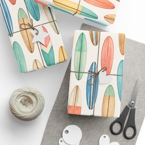 Colorful Abstract Surfboard Pattern Wrapping Paper