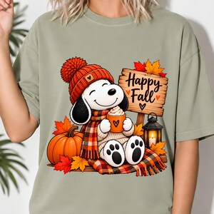 Image PNG d'un Beagle d'automne, motif par sublimation automnale