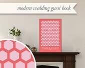 Modern Canvas Wedding Guest Book Large Personalized Art Canvas - Custom Color - Multiple sizes - Ready To Hang Guestbook Alternative