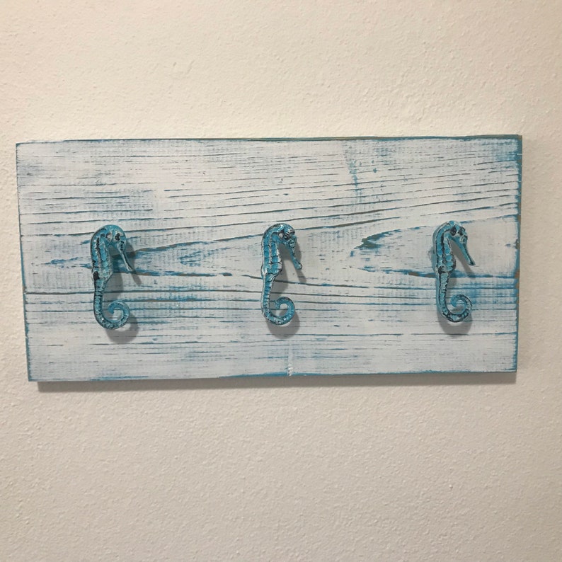 Beautiful Handmade 3 Seahorse Wall Hook Etsy