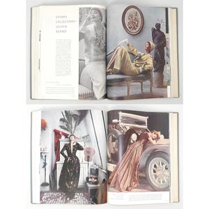 Bound Vintage Fashion Magazine Issues -  VOGUE UK 1949 & 1950, FIGARO Germany 1950 1940s 1950s Couture Photography Coffeetable Book Gift