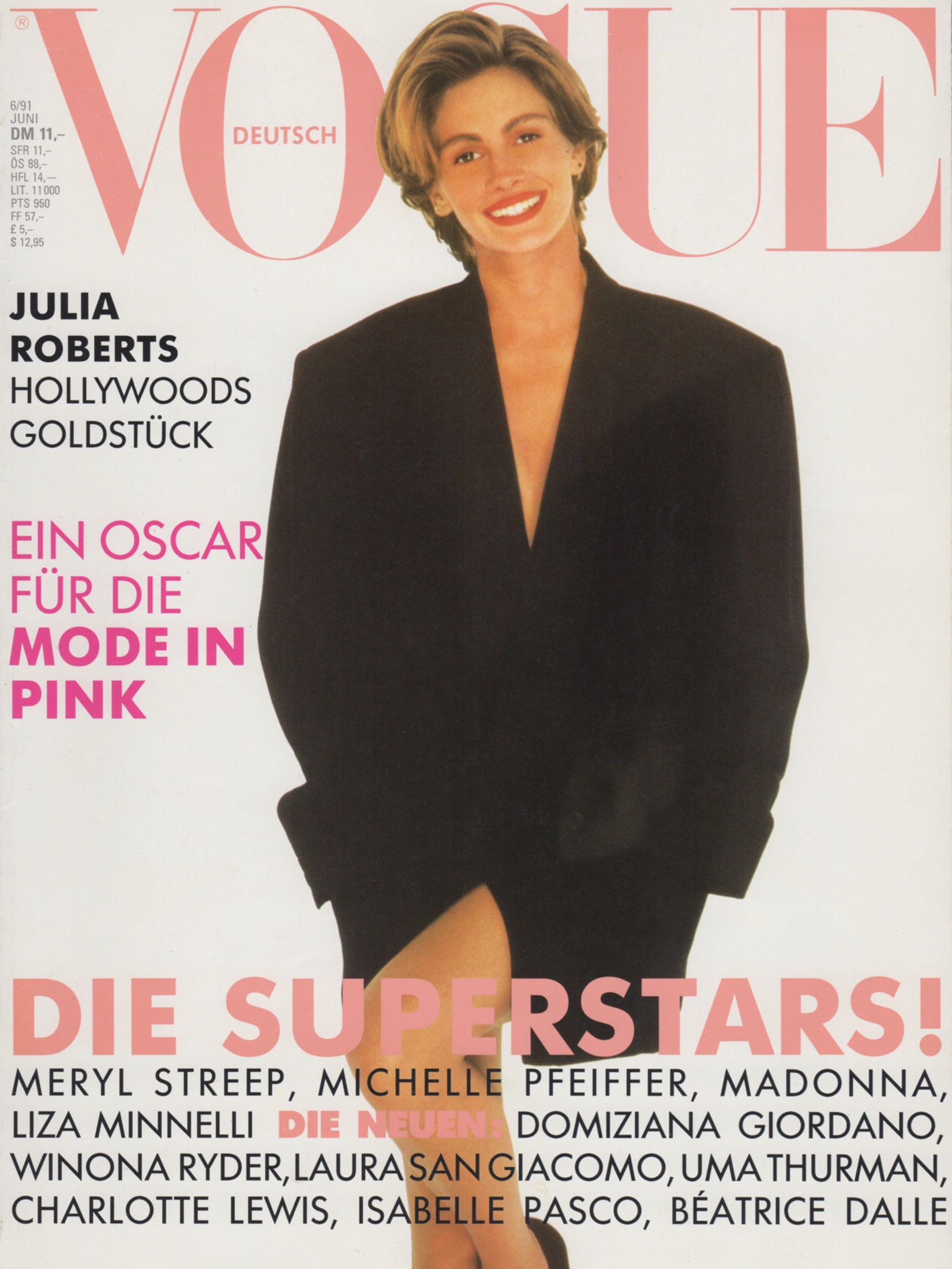 VOGUE GERMANY June 1991 Vintage Fashion Magazine 1990s Retro