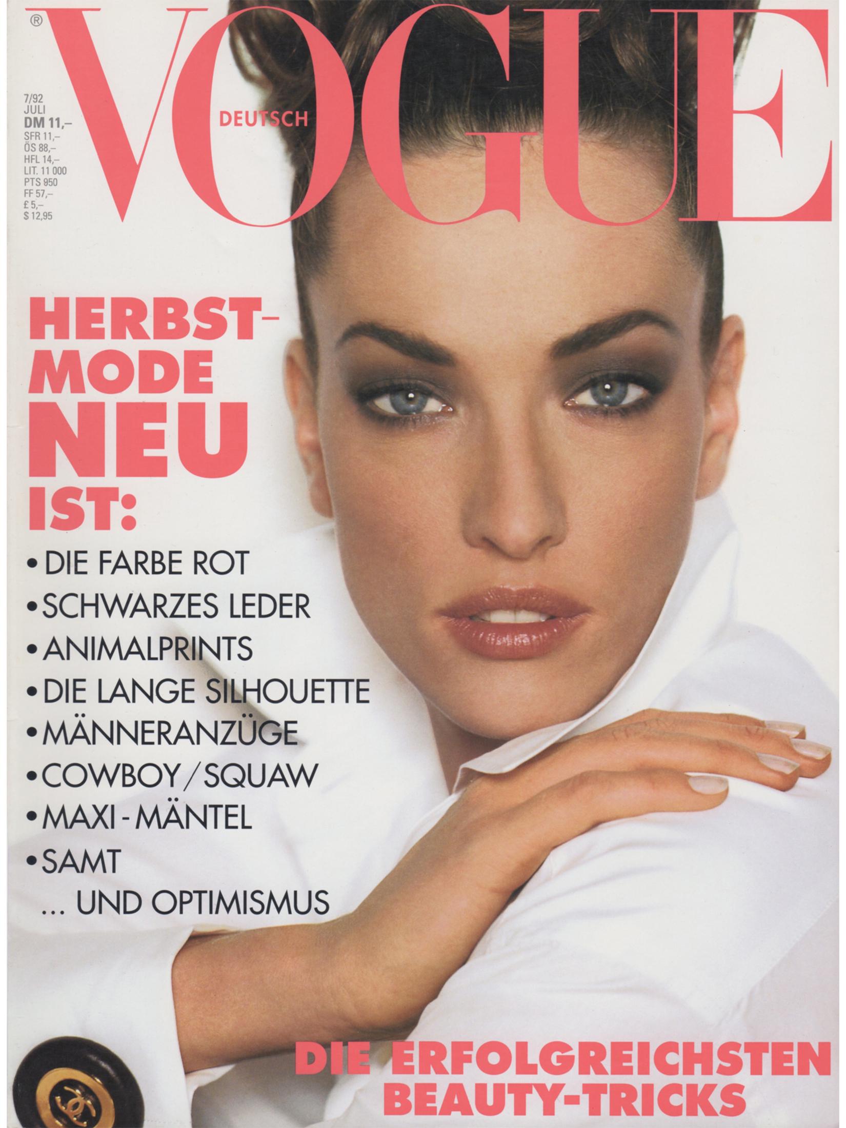 VOGUE GERMANY July 1992 Vintage Fashion Magazine 1990s Birthday