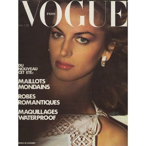 VOGUE PARIS May 1977 Vintage Fashion Magazine 1970s Retro Birthday Anniversary Christmas Gift Present Photos Ads Advertisements