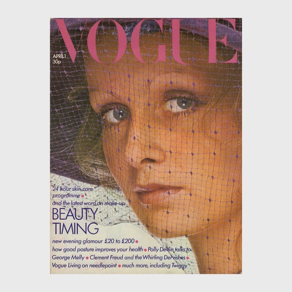 British VOGUE UK April 1st 1973 Vintage Fashion Magazine 1970s Retro Birthday Anniversary Christmas Gift Present Photos Ads Advertisements