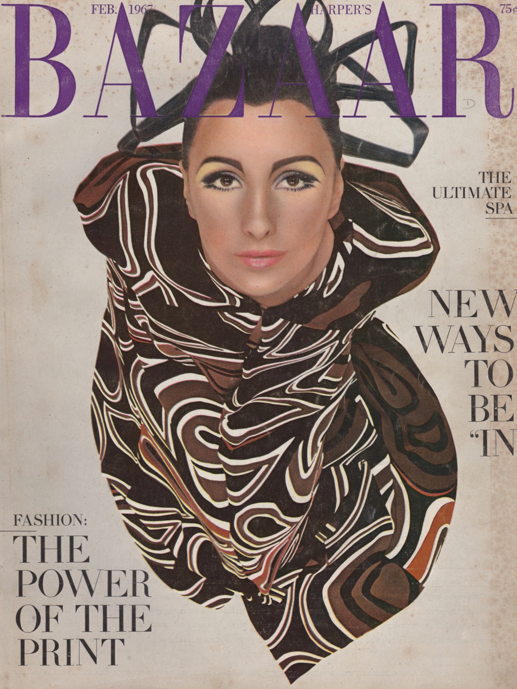 【超貴重】ファッション雑誌_HARPER'S Bazaar （洋書）1954年版 Harper's Bazaar US February 1967 Vintage Fashion Magazine 1960s