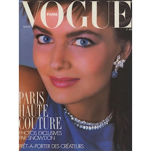 VOGUE PARIS March 1986 Vintage Fashion Magazine 1980s Retro Birthday Anniversary Christmas Gift Present Photos Ads Advertisements