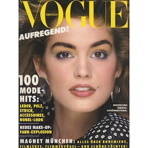 VOGUE GERMANY September 1986 Vintage Fashion Magazine 1980s Retro Birthday Anniversary Christmas Gift Present Photos Ads Advertisements