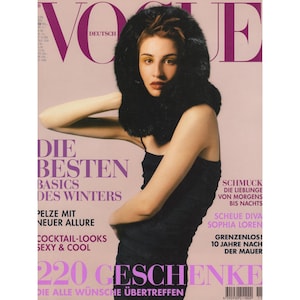 VOGUE GERMANY November 1999 Vintage Fashion Magazine 1990s Retro Birthday Anniversary Christmas Gift Present Photos Ads Advertisements