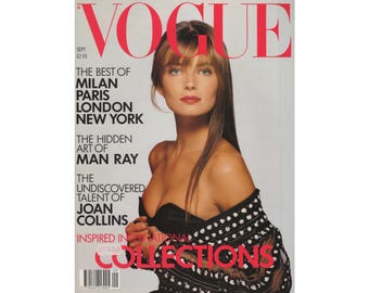 Vogue UK Oct 1989 Original Vintage Fashion Magazine Claudia