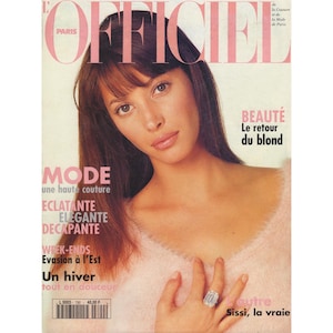 L&#39;OFFICIEL PARIS September 1994 Vintage Fashion Magazine 1990s Retro Birthday Anniversary Christmas Gift Present Photos Ads Advertisements