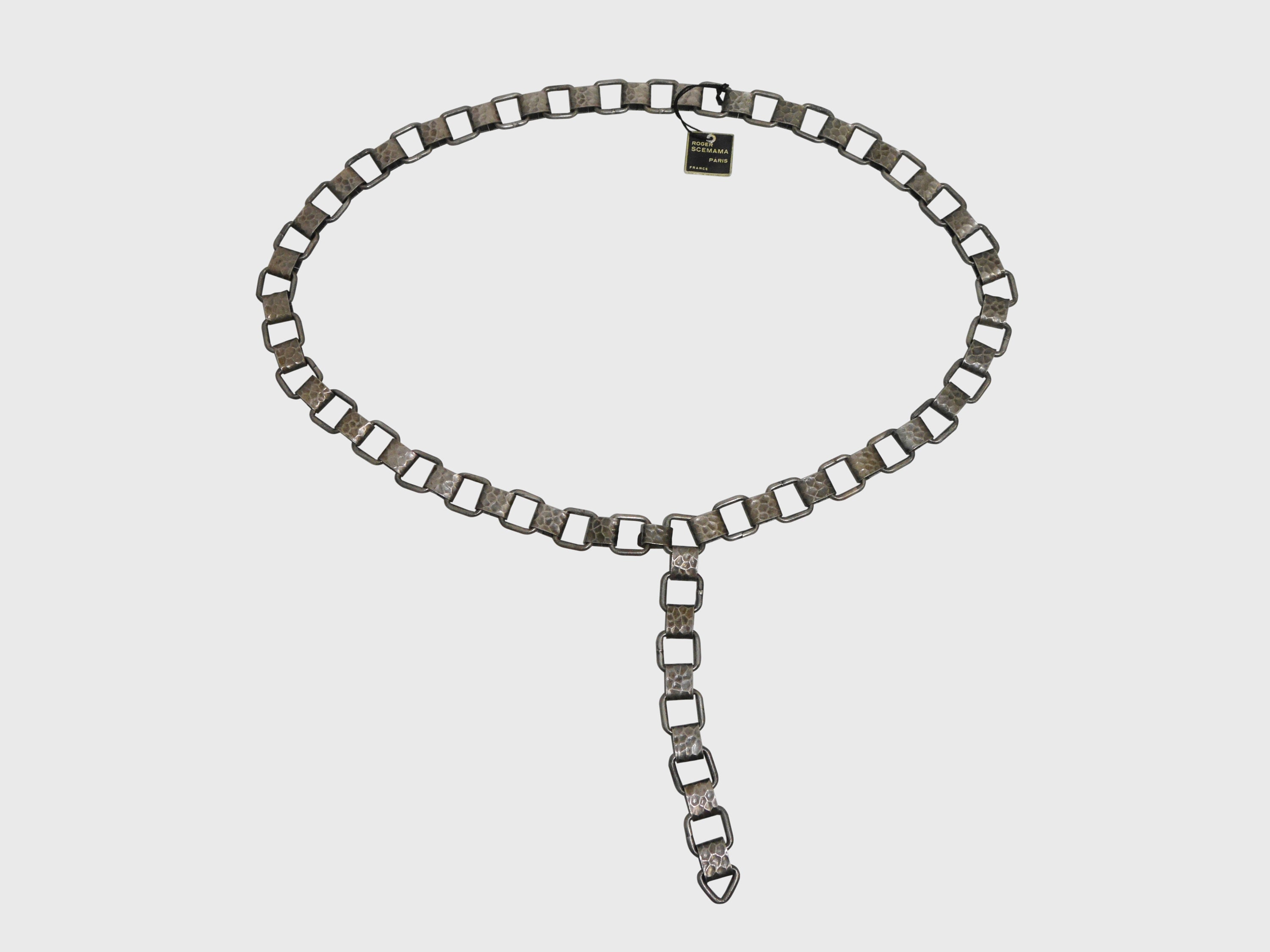 Vintage Yves Saint Laurent Chain Belt Necklace 1960s Roger Scemama for YSL Gilded Flower Link Chain Belt By Roger Scemama for YSL  main image 2