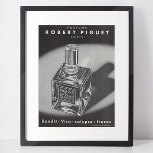 ROBERT PIGUET 1964 Vintage Advertisement 1960s Baghari Perfume Print Ad Poster Wall Art Hanging Birthday Anniversary Christmas Gift Present