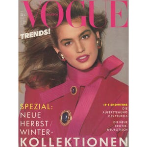VOGUE GERMANY July 1987 Vintage Fashion Magazine 1980s Retro Birthday Anniversary Christmas Gift Present Photos Ads Advertisements