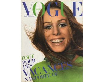 VOGUE PARIS 1970年6月号 7月号 ヴィンテージファッション雑誌 1970年代 レトロ 誕生日 記念日 クリスマス ギフト プレゼント 写真 広告
