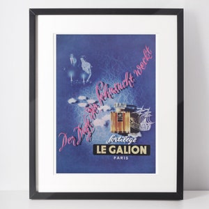 LE GALION 1954 Vintage Advertisement 1950s Sortilège Perfume Print Ad Poster Wall Art Birthday Anniversary Christmas Present Girlfriend Gift