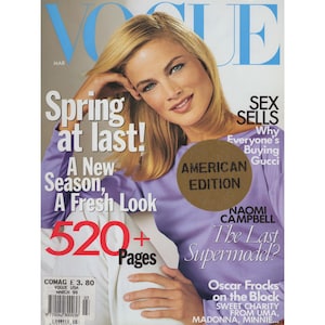 Vogue UK May 1998 Original Vintage Fashion Magazine Carolyn