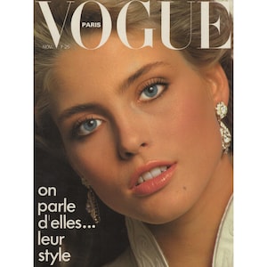 VOGUE PARIS November 1980 Vintage Fashion Magazine 1980s Retro Birthday Anniversary Christmas Gift Present Photos Ads Advertisements