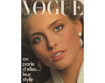 VOGUE PARIS November 1980 Vintage Fashion Magazine 1980s Retro Birthday Anniversary Christmas Gift Present Photos Ads Advertisements