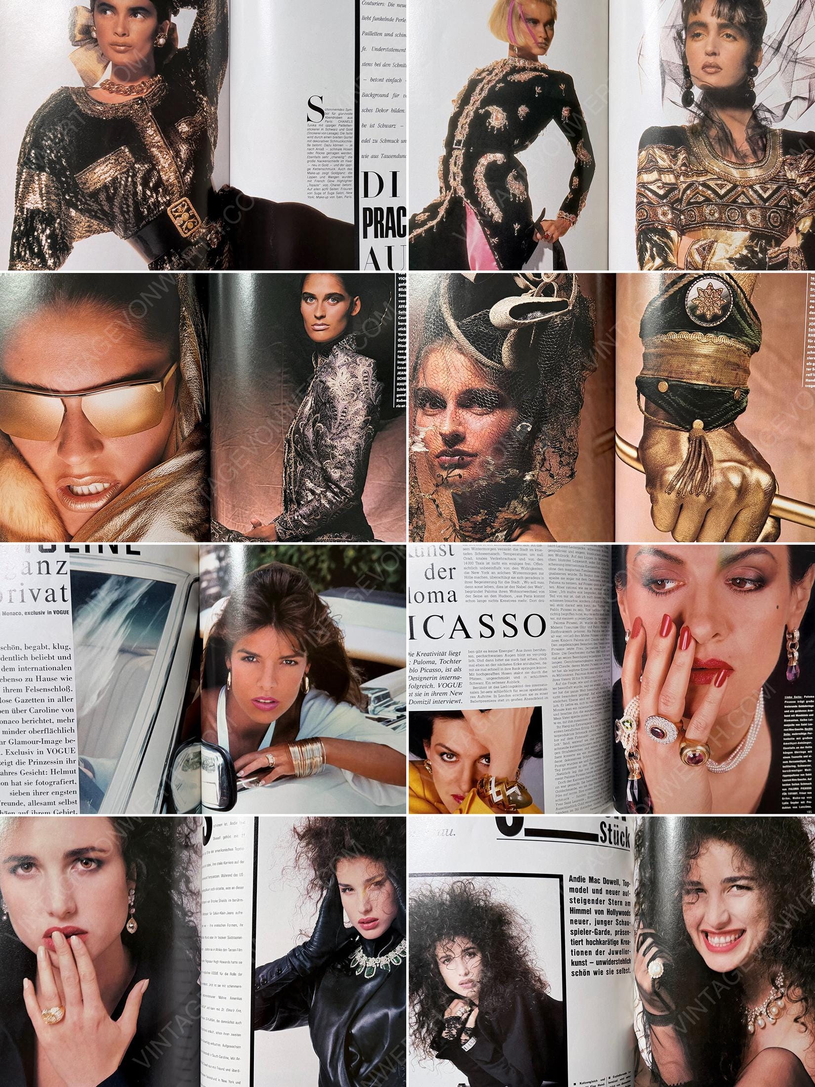 VOGUE GERMANY December 1985 Vintage Fashion Magazine 1980s