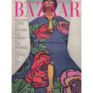 HARPER&#39;S BAZAAR US April 1968 Vintage Fashion Magazine 1960s Retro Birthday Anniversary Christmas Gift Present Photos Ads Advertisements