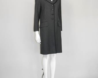 Yves Saint Laurent YSL 1990s Vintage Grey Pinstripe Wool Tailored