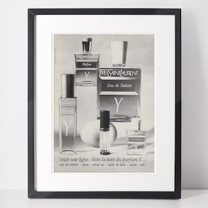 YVES SAINT LAURENT 1967 Vintage Werbung 1960er Jahre Parfüm Print Ad Parfum Poster Wandkunst Geburtstag Jahrestag Weihnachten Geschenk Präsent