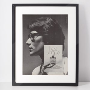 YVES SAINT LAURENT 1970 Vintage Werbung 1970er Jahre Parfüm Print Ad Parfum Poster Wandkunst Geburtstag Jahrestag Weihnachten Geschenk Präsent