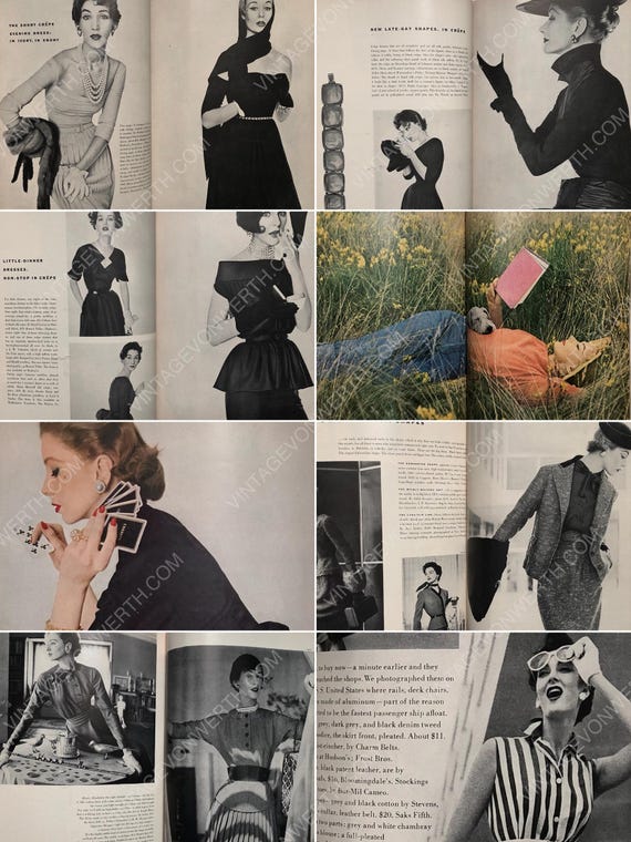 VOGUE US July 1952 Vintage Fashion Magazine 1950s Retro Birthday