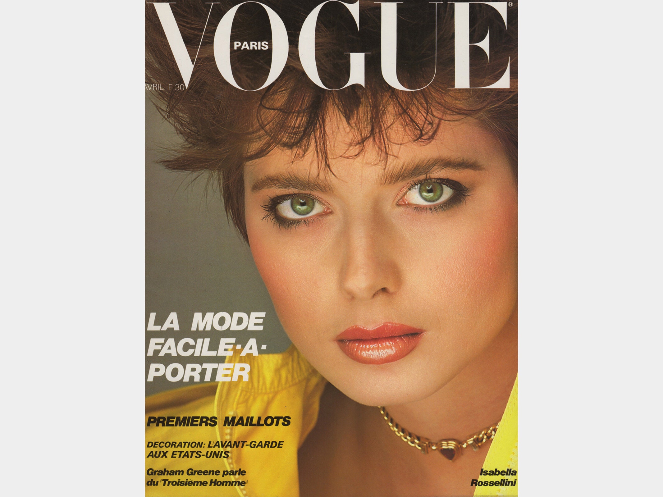 VOGUE PARIS April 1982 Vintage Fashion Magazine 1980s Retro 