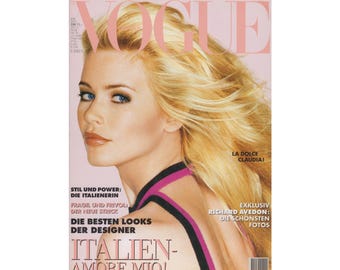 VOGUE ALEMANIA Septiembre 1994 Revista de moda vintage Años 90 Retro Cumpleaños Aniversario Regalo de Navidad Presente Fotos Anuncios Anuncios