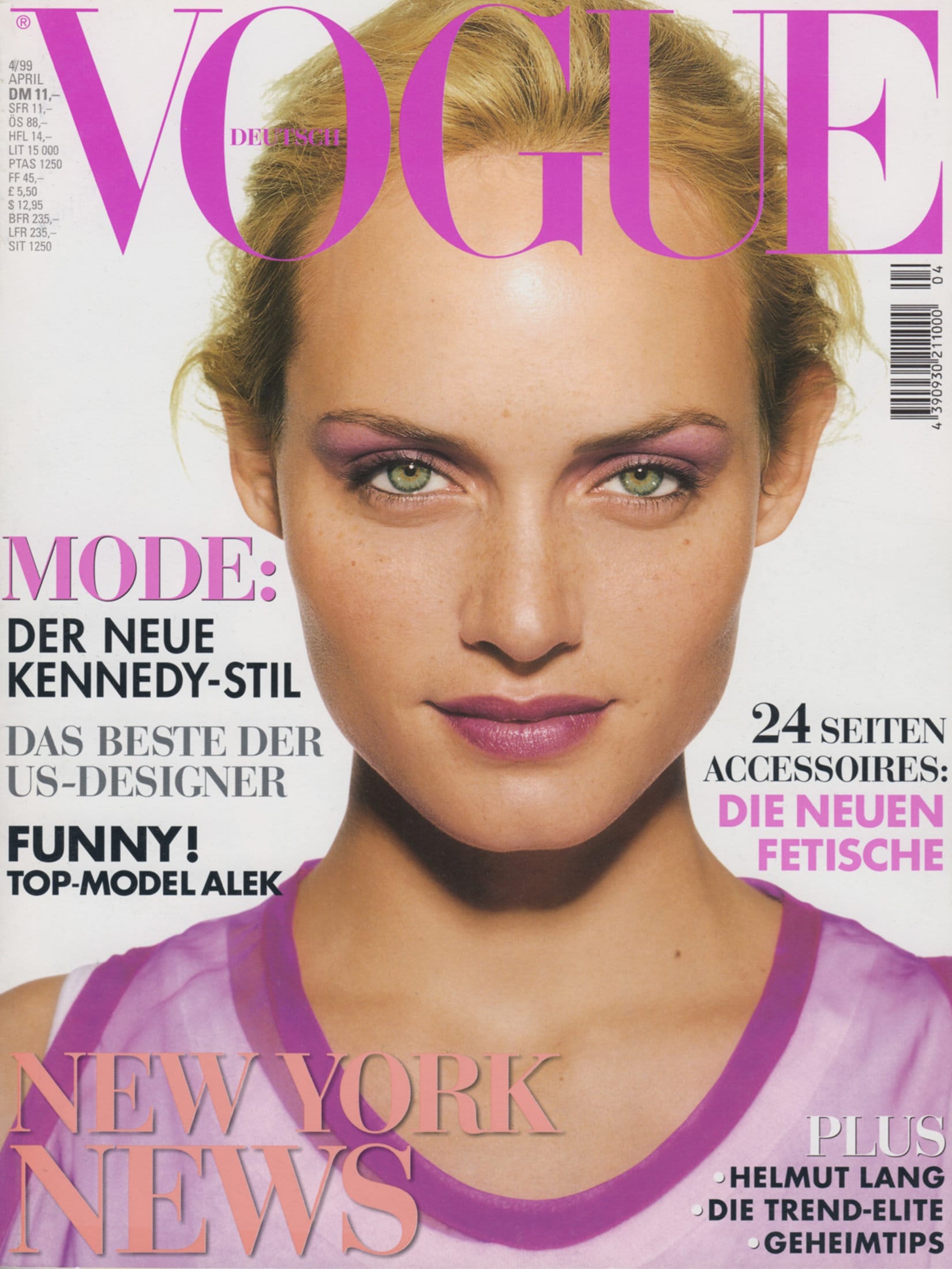 VOGUE GERMANY April 1999 Vintage Fashion Magazine 1990s Retro