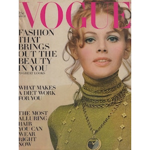 VOGUE US April 15, 1969 Vintage Fashion Magazine 1960s Retro Birthday Anniversary Christmas Gift Present Photos Advertisements Britt Ekland