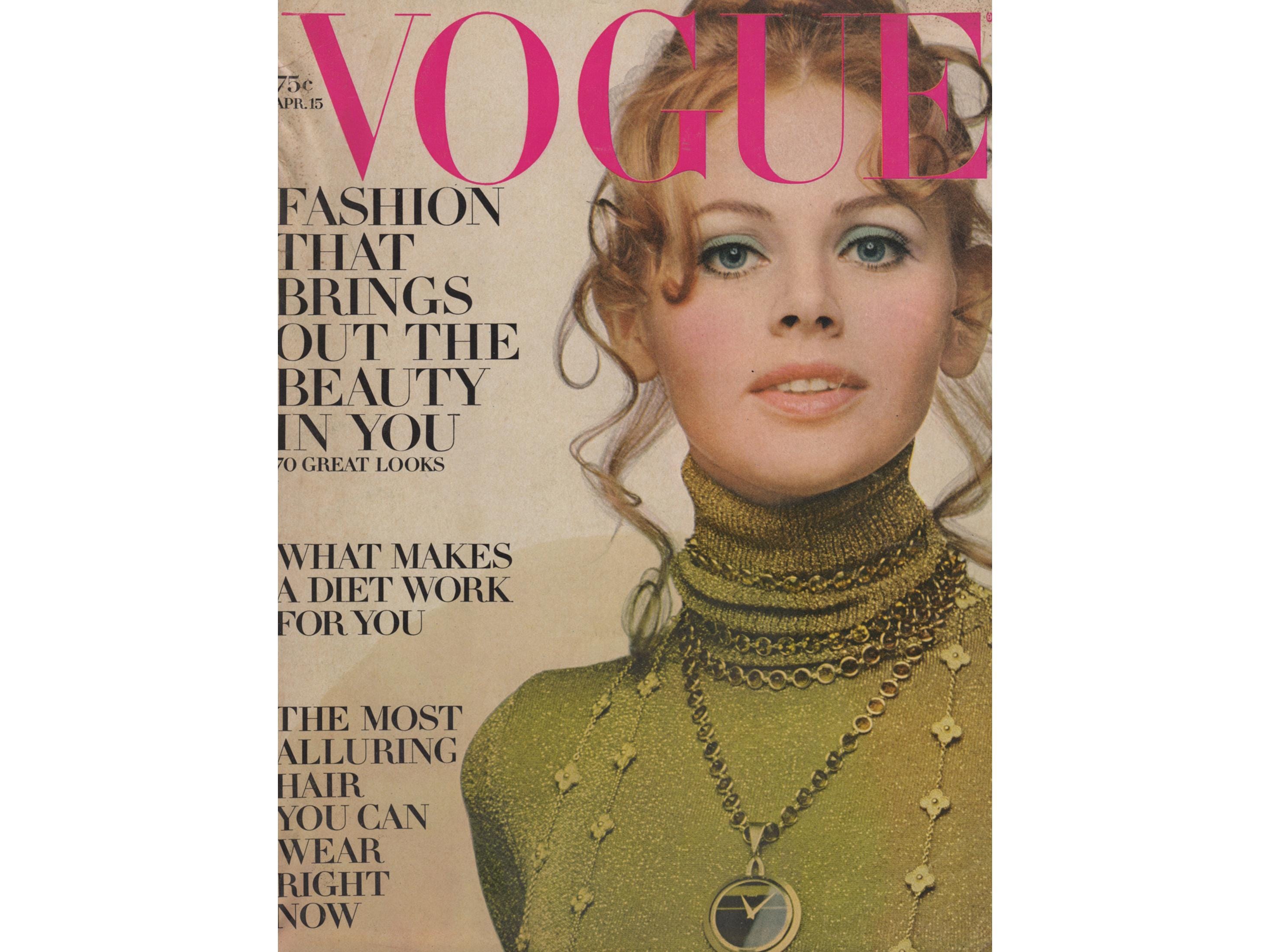 VOGUE US April 15, 1969 Vintage Fashion Magazine 1960s Retro