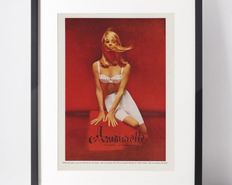TRIUMPH 1966 Vintage Advertisement 1960s Amourette Lingerie Print Ad Poster Collectible Wall Art Birthday Anniversary Christmas Gift Present