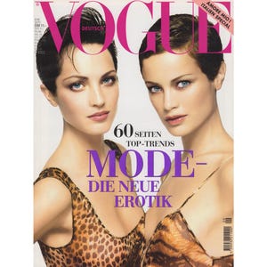 VOGUE GERMANY September 1996 Vintage Fashion Magazine 1990s Retro Birthday Anniversary Christmas Gift Present Photos Ads Advertisements