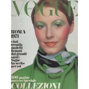 VOGUE ITALIA March 1971 Italian Vintage Fashion Magazine 1970s Birthday Anniversary Christmas Gift Present Photos Ads Advertisements