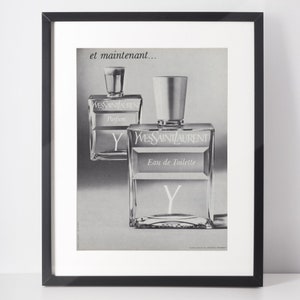 YVES SAINT LAURENT 1966 Pubblicità d'epoca Anni '60 Profumo Y Pubblicità stampata Poster Parfum Arte murale Compleanno Anniversario Regalo di Natale Presente