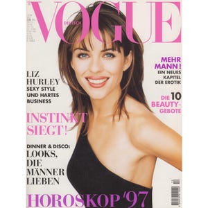 VOGUE GERMANY December 1996 Vintage Fashion Magazine 1990s Retro Birthday Anniversary Christmas Gift Present Photos Ads Advertisements