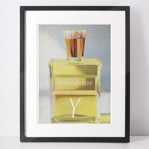 YVES SAINT LAURENT 1964 Pubblicità d'epoca Anni '60 Profumo Y Pubblicità stampata Poster Parfum Arte murale Compleanno Anniversario Regalo di Natale Presente