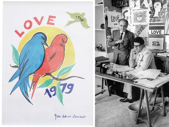 Yves saint laurent love poster 1979 Clearance